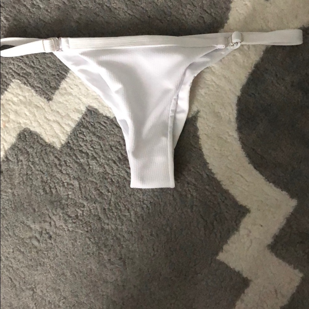 White bikini bottoms